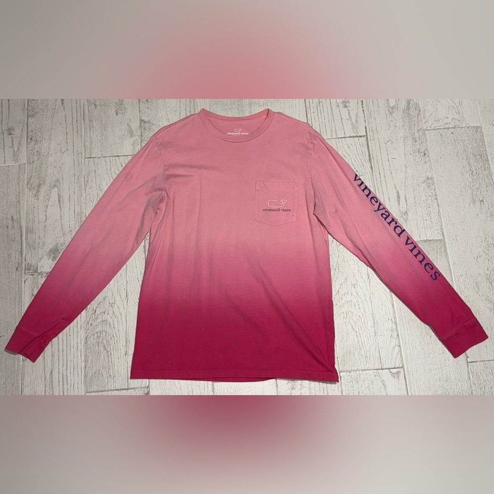 Pink Gradient Vineyard Vines Long Sleeve Shirt/Women’s Small/Gently Used